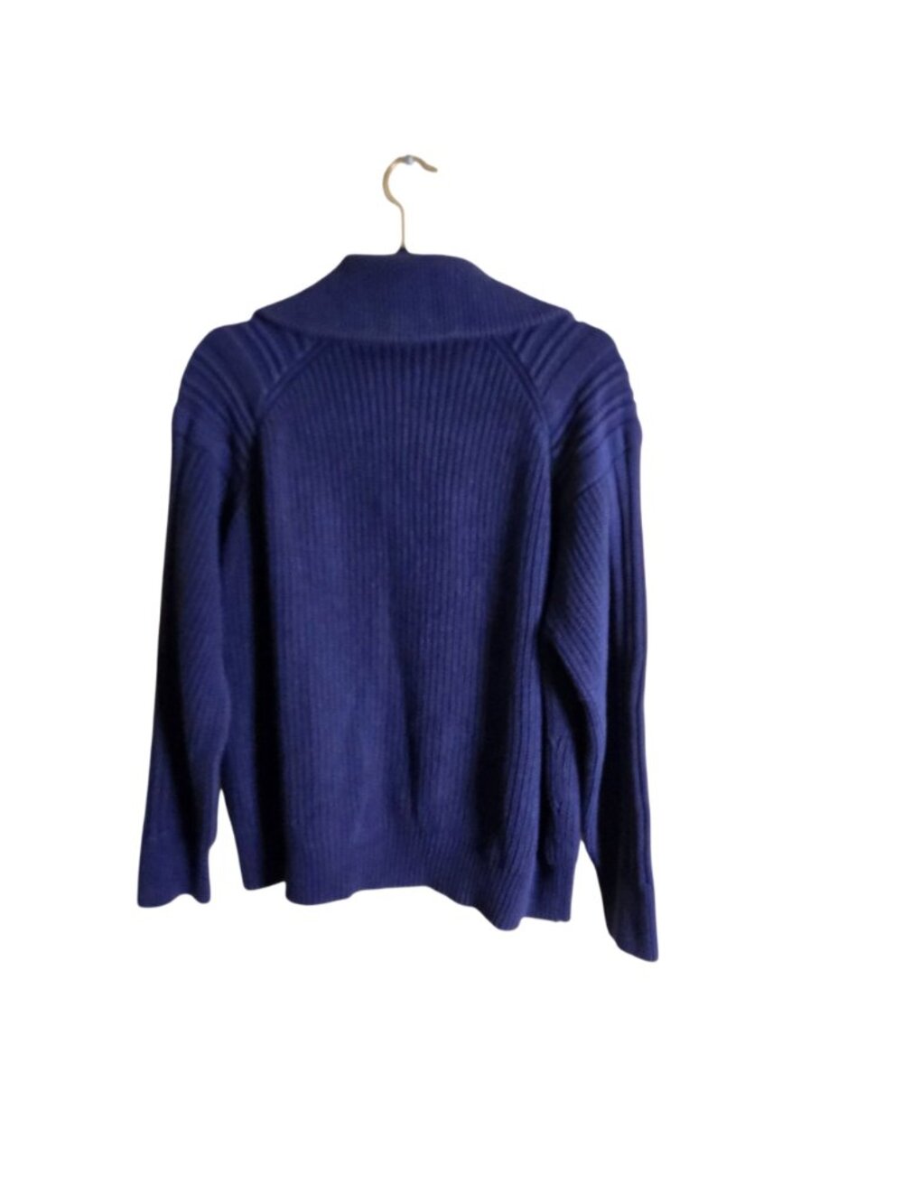 525 American Heavy Duty Sustainable Zip Spread Collar Ribbed Sweater Size L - Picture 3 of 6